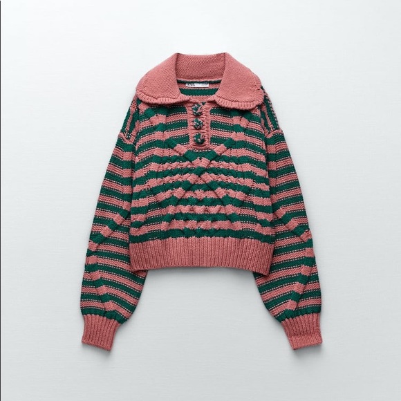 Zara NWT cable knit sweater - Picture 7 of 9